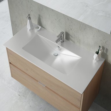 COMBO DE MUEBLES BAÑO TEKA INCA 80 DENVER OAK MELAMINA MARRÓN CLARO 80X45X46 CM - 3