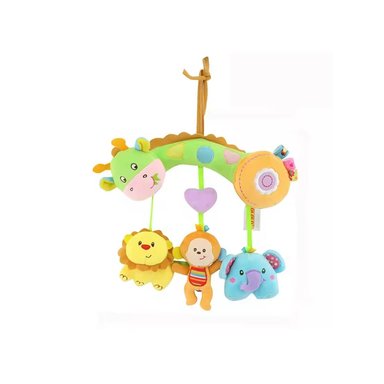 COLGANTE DE PELUCHE DE JIRAFA Y AMIGOS DE LA SELVA