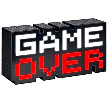 LÁMPARA GAMER GAME OVER REACCIONA A LA MÚSICA LUCES 30CM