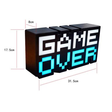 LÁMPARA GAMER GAME OVER REACCIONA A LA MÚSICA LUCES 30CM - 4