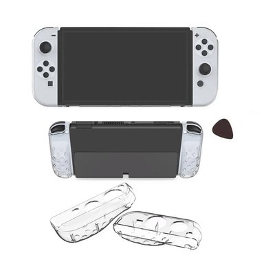 PACK NINTENDO SWITCH OLED CASE OLED + MICA VIDRIO RÍGIDO TRANSPARENTE - 3