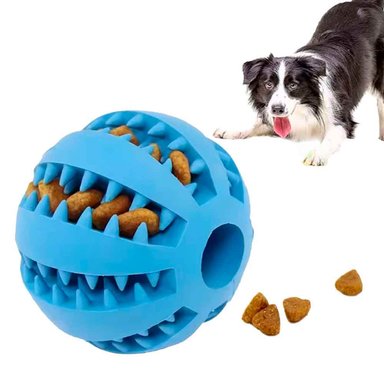 JUGUETE PERRO PELOTA DISPENSADOR DE COMIDA OTHER AZUL