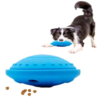 JUGUETE PERROY GATO DISCO DISPENSADOR DE COMIDA AZUL OTHER