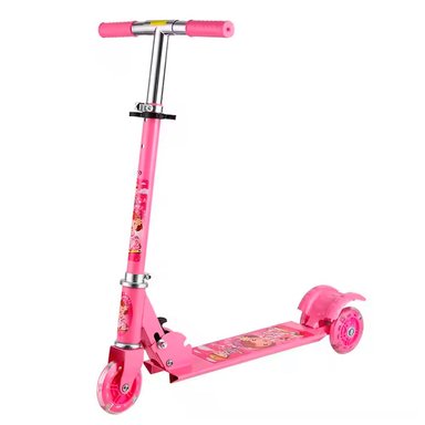 SCOOTER NIÑOS ROSADO CON LUCES 3 LLANTAS ALUMINIO - 1