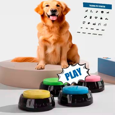 PERRO QUE HABLA SET 4 UND TIMBRES PARA PERROS ENTRENAMIENTO GRABA AUDIO