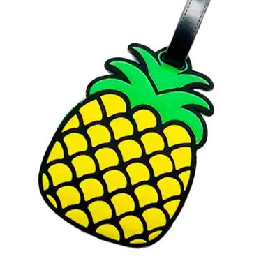 ETIQUETA DE MALETA DISTINTIVO DATOS SILICON 11CM PIÑA