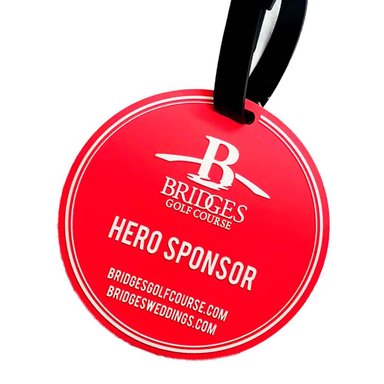 ETIQUETA DE MALETA DISTINTIVO DATOS SILICON 11CM ROJO