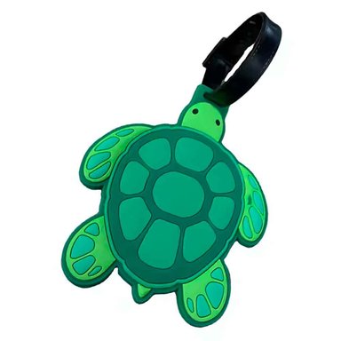 ETIQUETA DE MALETA DISTINTIVO DATOS SILICON 11CM TORTUGA