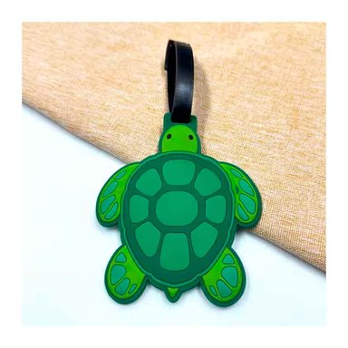 ETIQUETA DE MALETA DISTINTIVO DATOS SILICON 11CM TORTUGA - 2