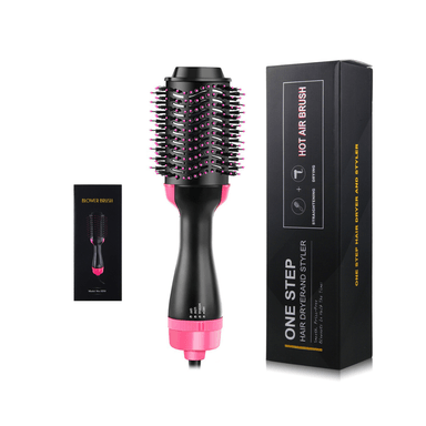 PEINE CEPILLO MODERNO 1500W 3 EN 1 SECADOR ALISADOR ELÉCTRICO CABELLO NEGRO