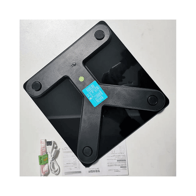 BALANZA DIGITAL BLUETOOTH CONTROLA PESO GRASA CORPORAL NEGRO SMART 180 KG - 3