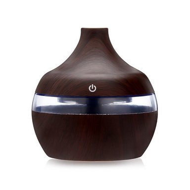 HUMIDIFICADOR J-003 MARRON PURIFICADOR AIRE AROMATERAPIA LUZ LED