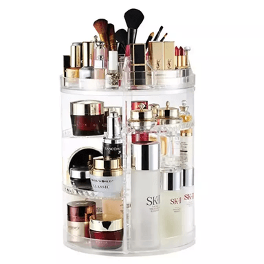 ORGANIZADOR ACRILICO PARA MAQUILLAJE COSMETICOS 360 GRADOS GIRATORIO