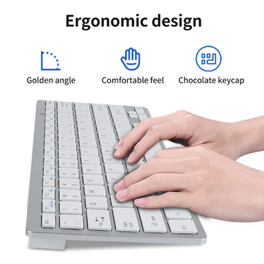 TECLADO INALÁMBRICO SEISA MOUSE PACK MARCA PC LAPTOP BLANCO - 3