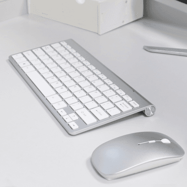 TECLADO INALÁMBRICO SEISA MOUSE PACK MARCA PC LAPTOP BLANCO - 4