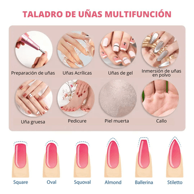 PULIDOR DE UÑAS PROFESIONAL SG-702 30000 RPM PORTÁTIL LED - 3