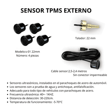 SENSOR RETROCESO PARQUEO APARCAMIENTO PANTALLA LED SEISA - 5