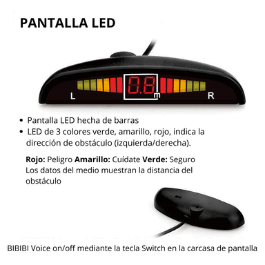 SENSOR RETROCESO PARQUEO APARCAMIENTO PANTALLA LED SEISA - 6