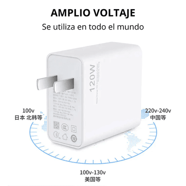 CARGADOR CARGA RAPIDA XIAOMI 120W TIPO C TURBO - 2