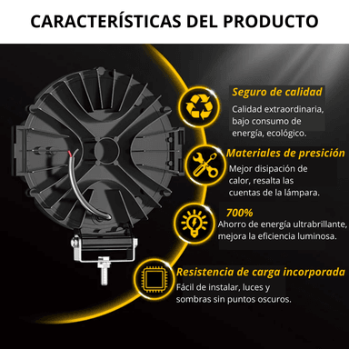 FARO LED REDONDO LUZ TRABAJO 51W MAXYOKAI NEBLINERO 1026 - 3