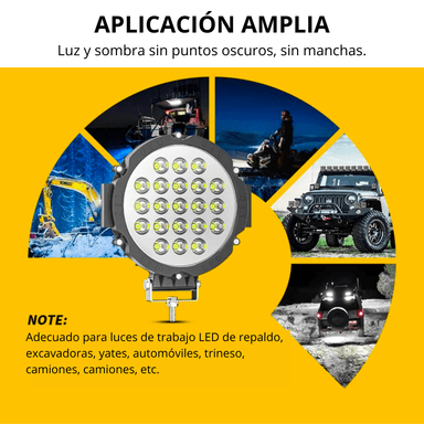 FARO LED REDONDO LUZ TRABAJO 51W MAXYOKAI NEBLINERO 1026 - 5