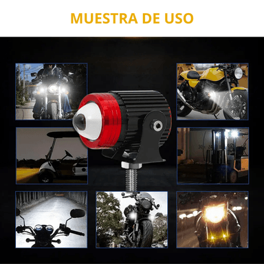 FARO LED LUZ NEBLINERO DOBLE COLOR MOTO Y CARRO 69831 - 4