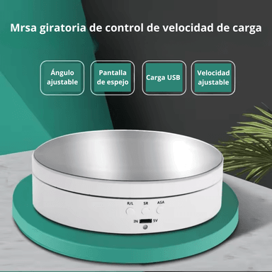 SOPORTE XRF-039 EXHIBICIÓN GIRATORIO 360° 3 VELOCIDADES BLANCO - 5