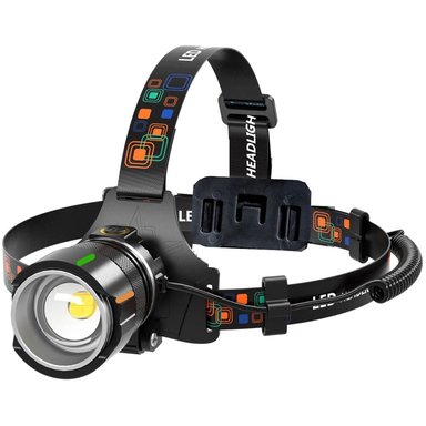 LINTERNA LED LIDIMI LD-L1312C ALUMINIO CABEZA LUZ FUERTE FRONTAL CON ZOOM - 1
