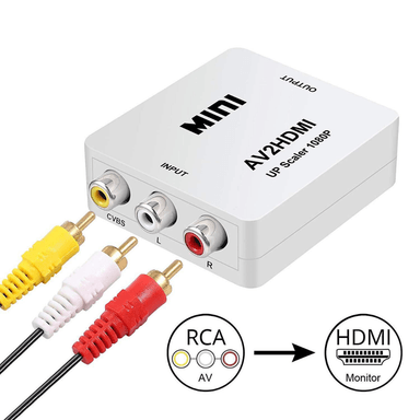 ADAPTADOR RCA VA A HDMI CONVERTIDOR DE VIDEO FULL HD 720 1080P AV2HDMI - 2