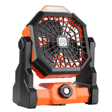 VENTILADOR DE CAMPING RECARGABLE 270° CON GANCHO ILUMINACIÓN LED FS-X3