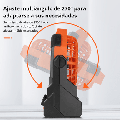 VENTILADOR DE CAMPING RECARGABLE 270° CON GANCHO ILUMINACIÓN LED FS-X3 - 3