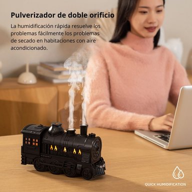 HUMIDIFICADOR TIPO TREN 300ML DIFUSOR DE AROMAS + CONTROL YX210 BLANCO - 4