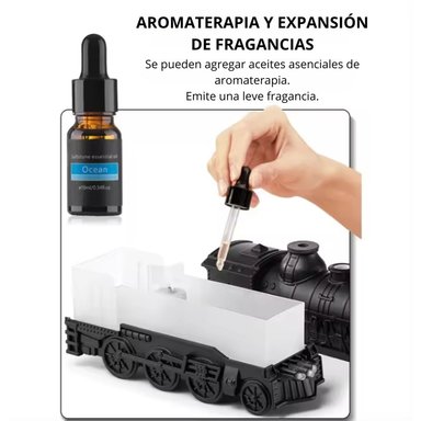 HUMIDIFICADOR TIPO TREN 300ML DIFUSOR DE AROMAS + CONTROL YX210 BLANCO - 6