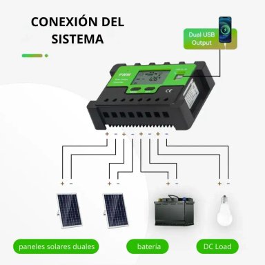 CONTROLADOR DE CARGA SOLAR PWM 12V24V 30A 50V SANCI SC-TY2631 - 2