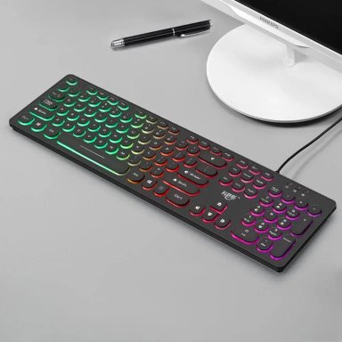 TECLADO GAMER RETROILUMINADO CON ILUMINACIÓN ARCOÍRIS SEISA DN-DY02 - 4