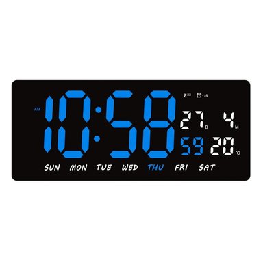 RELOJ DIGITAL LED 36CM CON CALENDARIO TEMPERATURA Y ALARMA JH3604