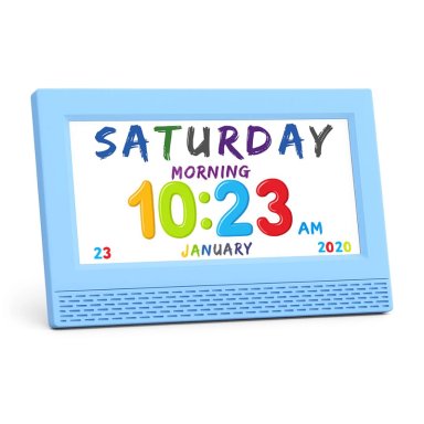 RELOJ DESPERTADOR PARA NIÑOS CON PANTALLA LED GRANDE RECORDATORIO DIARIO Y VOZ PARLANTE EDUCATIVA