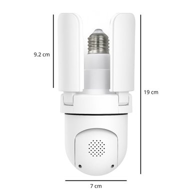 FOCO CÁMARA WIFI SEISA FULL HD 1080P CON LUZ LED PLEGABLE 360° VISIÓN NOCTURNA A COLOR Y AUDIO - 2