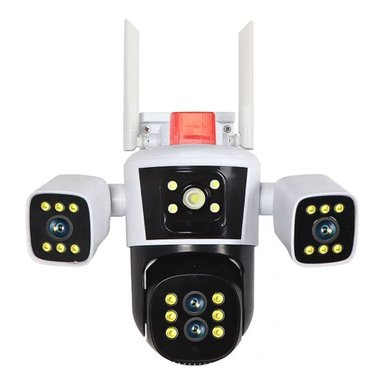 CÁMARA DE SEGURIDAD WIFI PTZ 360° FULL HD CON TRIPLE LENTE ZOOM 10X VISIÓN NOCTURNA COLOR Y SIRENA - 1
