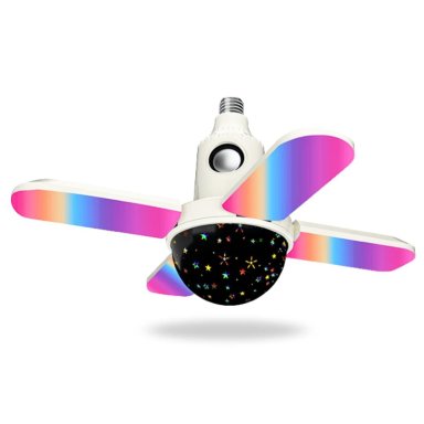 LÁMPARA MUSICAL RGB CON PARLANTE BLUETOOTH Y PROYECTOR ESTELAR 360° PARA HOGAR Y FIESTA
