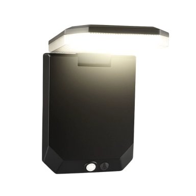 LÁMPARA SOLAR DE PARED LED CON SENSOR DE MOVIMIENTO, PANEL SOLAR PLEGABLE Y 3 MODOS ILUMINACIÓN IP65