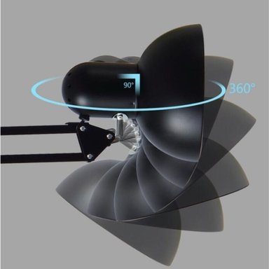 LÁMPARA DE PIE ARTICULADA PARA LECTURA Y ESTUDIO CON BRAZO AJUSTABLE 360° BASE PESADA Y E27 - 4