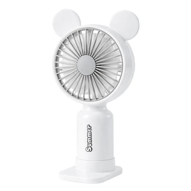 VENTILADOR DE MANO PORTÁTIL USB RECARGABLE CON LUZ LED Y 2 VELOCIDADES