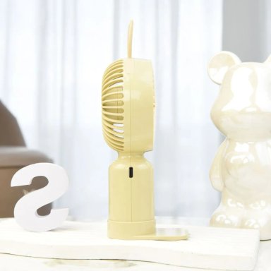 VENTILADOR DE MANO PORTÁTIL USB RECARGABLE CON LUZ LED Y 2 VELOCIDADES - 6