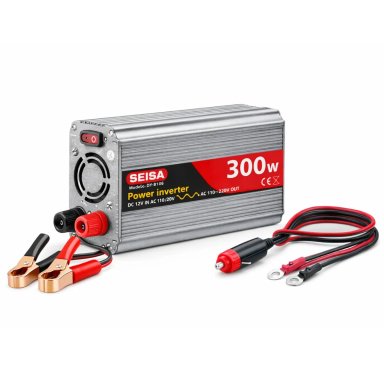 INVERSOR DE CORRIENTE PARA AUTO 300W 12V A 220V CON PROTECCIÓN MÚLTIPLE Y DOBLE CONEXIÓN - 2