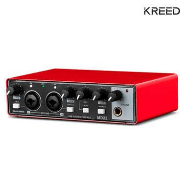 INTERFACE DE AUDIO KREED 2 MICRÓFONOS PHANTOM POWER MD22