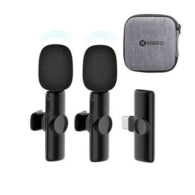 MICRÓFONO KREED K11 INALÁMBRICO SOLAPERO DUAL TIPO C