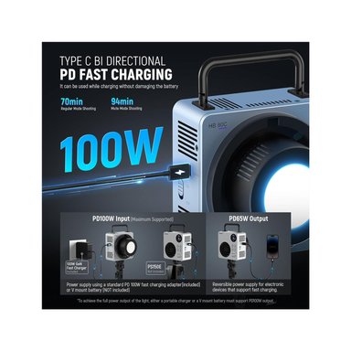 LUZ LED NEEWER HB80C DE 80W RGB PORTÁTIL MONTURA BOWENS - 5