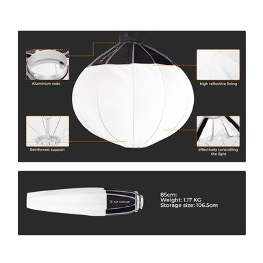 SOFTBOX ESFERA DE 85 CM BOWENS - KYF CONCEPT - 6