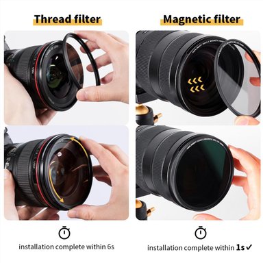 KIT FILTROS MAGNÉTICOS 72MM UV POLARIZADO ND1000 CASE - KYF CONCEPT - 2